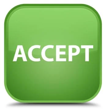 Accept special soft green square button Stock Illustration