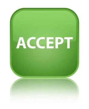 Accept special soft green square button Stock Illustration
