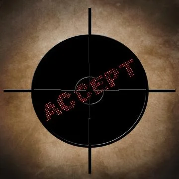 Accept target Stock Illustration