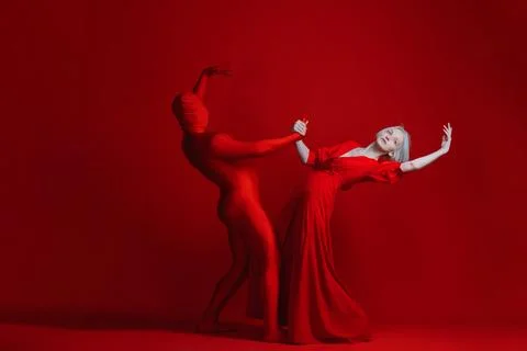 Accept yourself, the concept, dance with your secret strange sides Foto stock