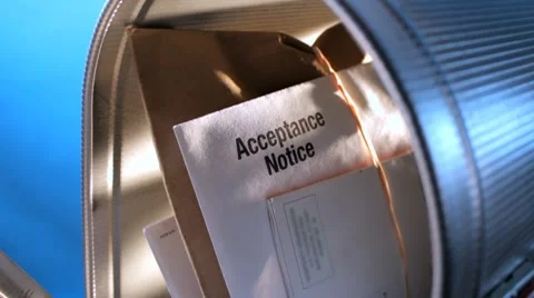 Acceptance letter in mailbox Video stock 9179386