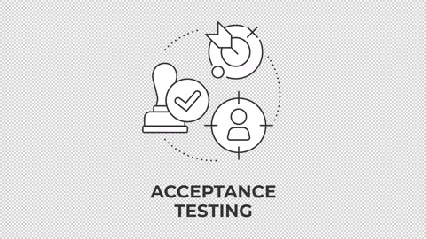 Acceptance testing animated line concept icon Stock Footage 345258553