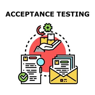 Acceptance testing business process and quality control concept 스톡 일러스트