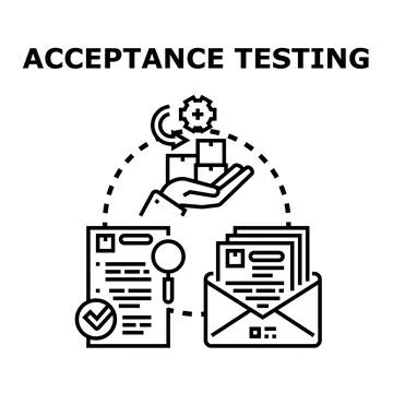 Acceptance testing business process and quality control concept イラスト素材