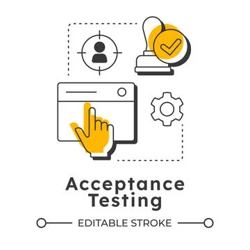 Acceptance testing modern linear concept icon Stock Illustration