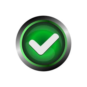  Accept confirm icon button Stock Illustration