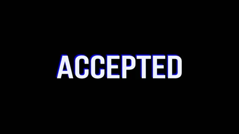 Accepted. Animation of Text With Glitch Effect. Video stock 121625751