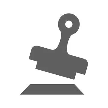 Accepted, approved, stamp gray icon Stock Illustration