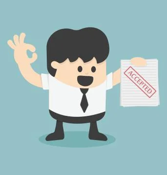 Accepted ok Stock Illustration