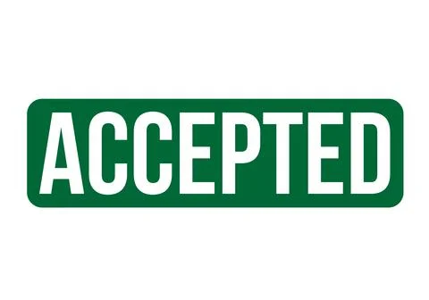 Accepted Rubber Stamp. Accepted Stamp Seal  Vector Stock Illustration