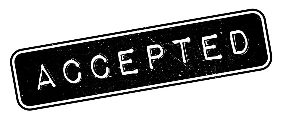 Accepted rubber stamp Stock Illustration