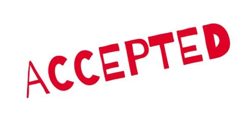 Accepted rubber stamp Stock Illustration