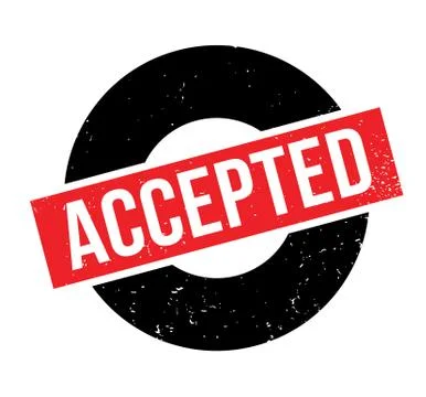 Accepted rubber stamp Stock Illustration