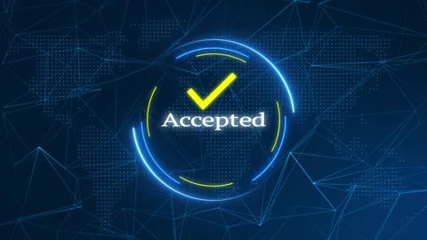 Accepted Text Effect Technology Background Stock Footage 262598801