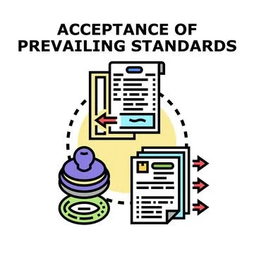 Accepting prevailing standards and regulatory compliance process Ilustração Stock