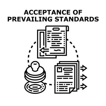 Accepting prevailing standards and regulatory compliance process Stock Illustration
