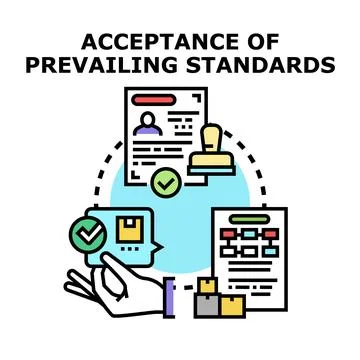 Accepting prevailing standards for quality control process イラスト素材