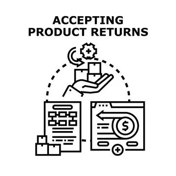Accepting product returns service concept illustration イラスト素材