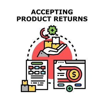 Accepting product returns service concept illustration イラスト素材