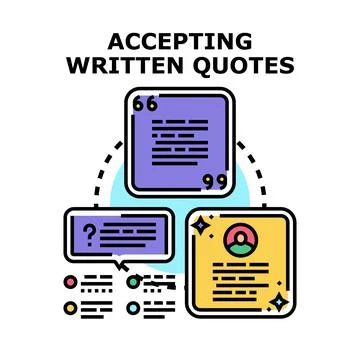 Accepting written quotes concept vector illustration Stock Illustration