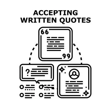 Accepting written quotes concept vector illustration Stock Illustration