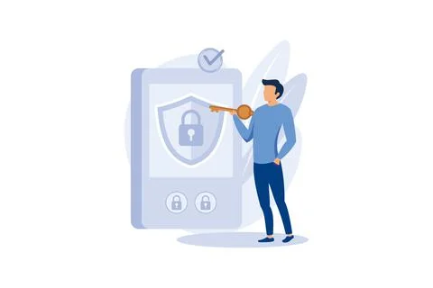 Acces control system illustration exclusive design inspiration Stock Illustration