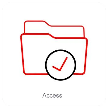 Access and Folder icon concept Stock Illustration