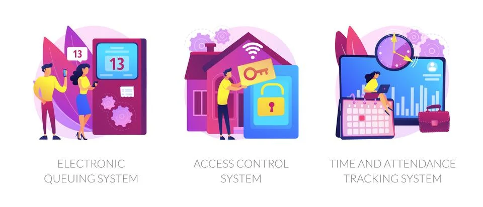 Access and recording technologies vector concept metaphors. Illustrazione stock