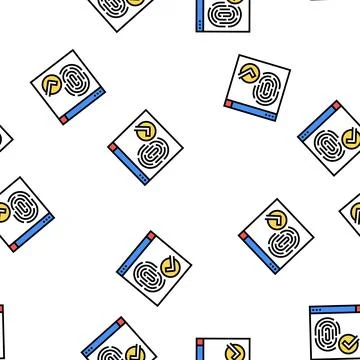 Access approved fingerprint vector seamless pattern Stock Illustration
