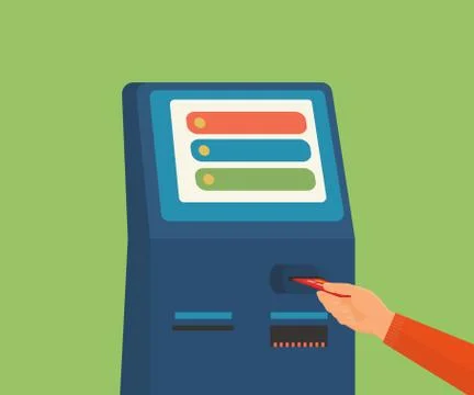 Access to ATM machine Stock Illustration