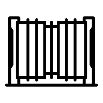 Access automatic gate icon, outline style Illustrazione stock
