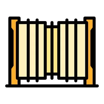 Access automatic gate icon vector flat Illustrazione stock