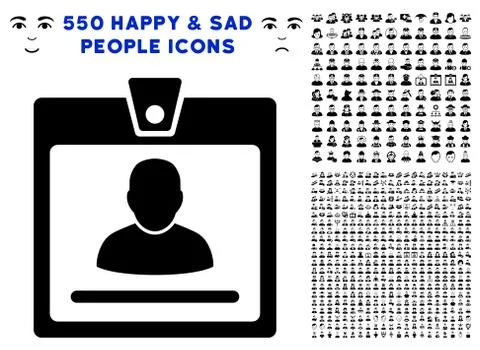 Access Badge Icon with Bonus Stock Illustration