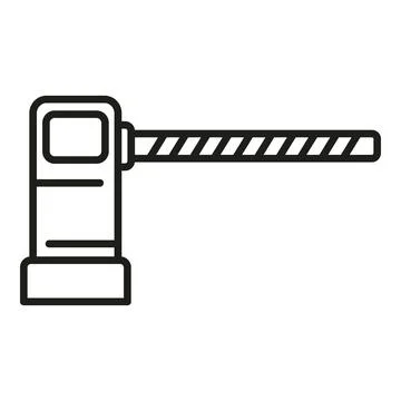 Access barrier icon outline vector. Automatic gate Stock Illustration