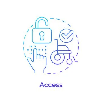 Access blue gradient concept icon Stock Illustration