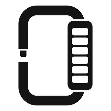 Access bracelet icon simple vector. Secured stop theft Stock Illustration