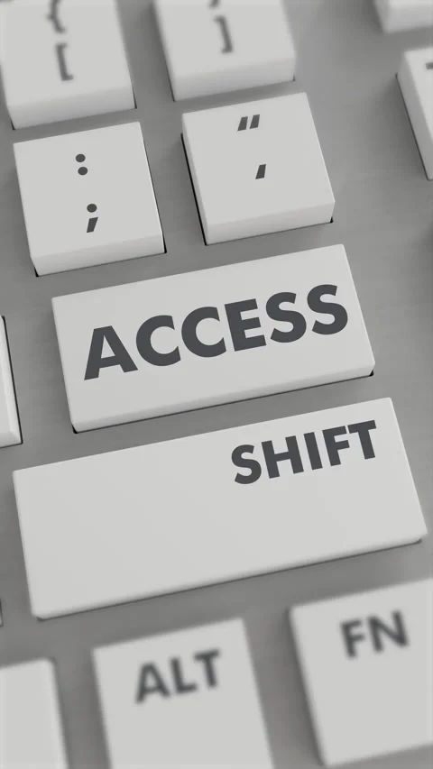 ACCESS BUTTON PRESSING ON KEYBOARD Vertical Video Stock Footage 302439763