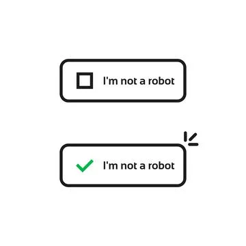 Access captcha like i m not a robot Illustrazione stock