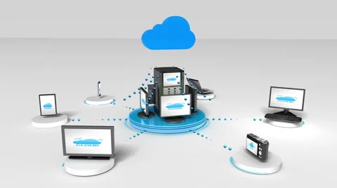 Access Cloud computing service animation 스톡 동영상 59148943