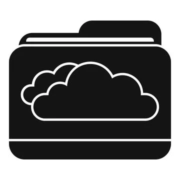 Access cloud folder icon simple vector. Data crm Illustrazione stock