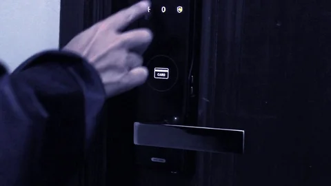 Access Code On Door Security System - with sound Stock-Footage 76505730