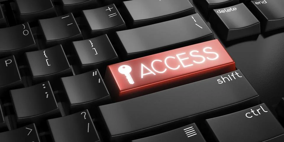 Access - computer keyboard - 3D illustration Stock Illustration
