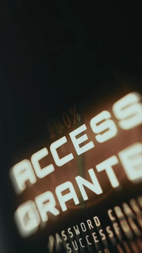 Access Confirmation Screen Technology Screen View Vídeo Stock 336381915