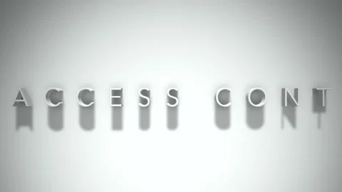Access cont 3D title animation with shadows on a white background Vídeo Stock 297517670