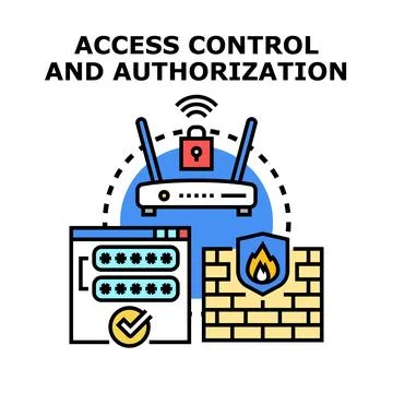 Access control and authorization for network security Stock Illustration