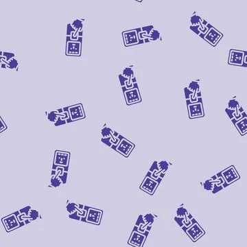 Access control biometric glyph vector seamless pattern Illustrazione stock