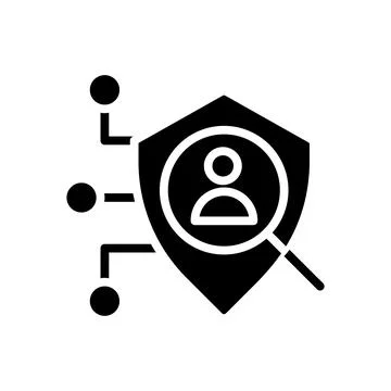 Access control black glyph icon Stock Illustration