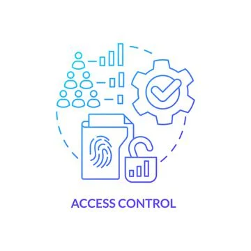 Access control blue gradient concept icon 스톡 일러스트