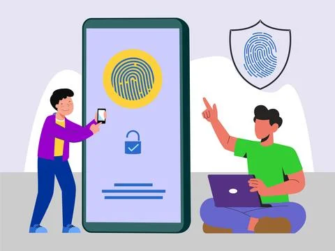 Access Control Concept Illustration Style Illustrazione stock