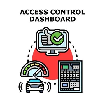 Access control dashboard system for smart vehicle monitoring イラスト素材